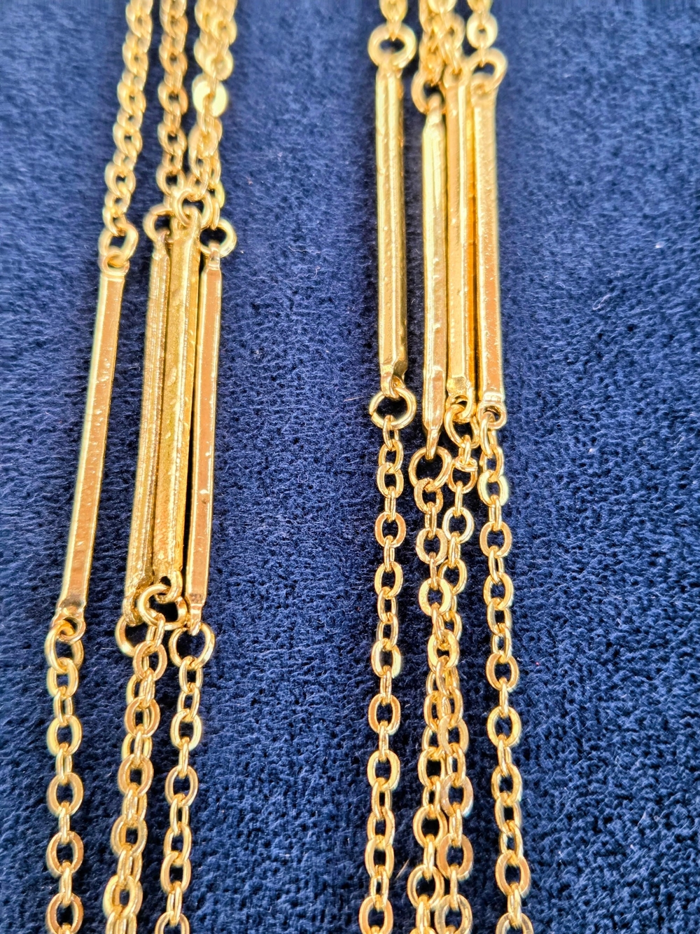Saks Fifth Avenue Gold Multi-Strand Bar Pendant Necklace